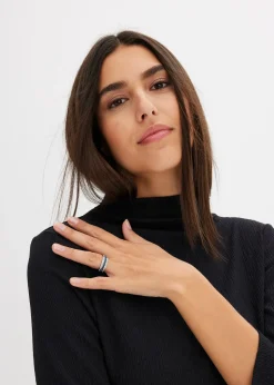 Femme bonprix Bijoux|Bague sertie de strass en cristal de verre