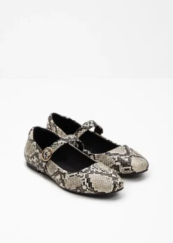 bonprix Ballerines à bride, look animalier|Femme Chaussures D'Été