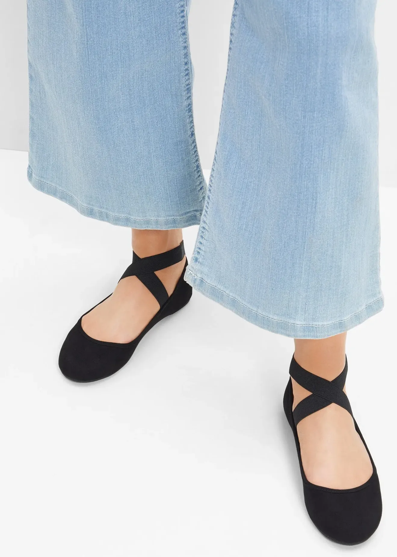 Femme bonprix Chaussures D'Été|Ballerines à brides élastiquées