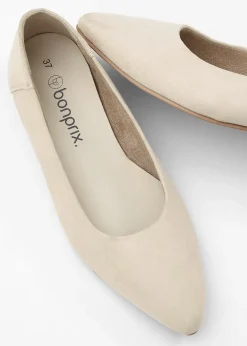 bonprix Ballerines en cuir|Femme Chaussures D'Été