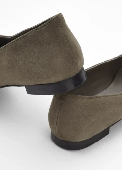 bonprix Ballerines en cuir velours|Femme Chaussures D'Été|Premium