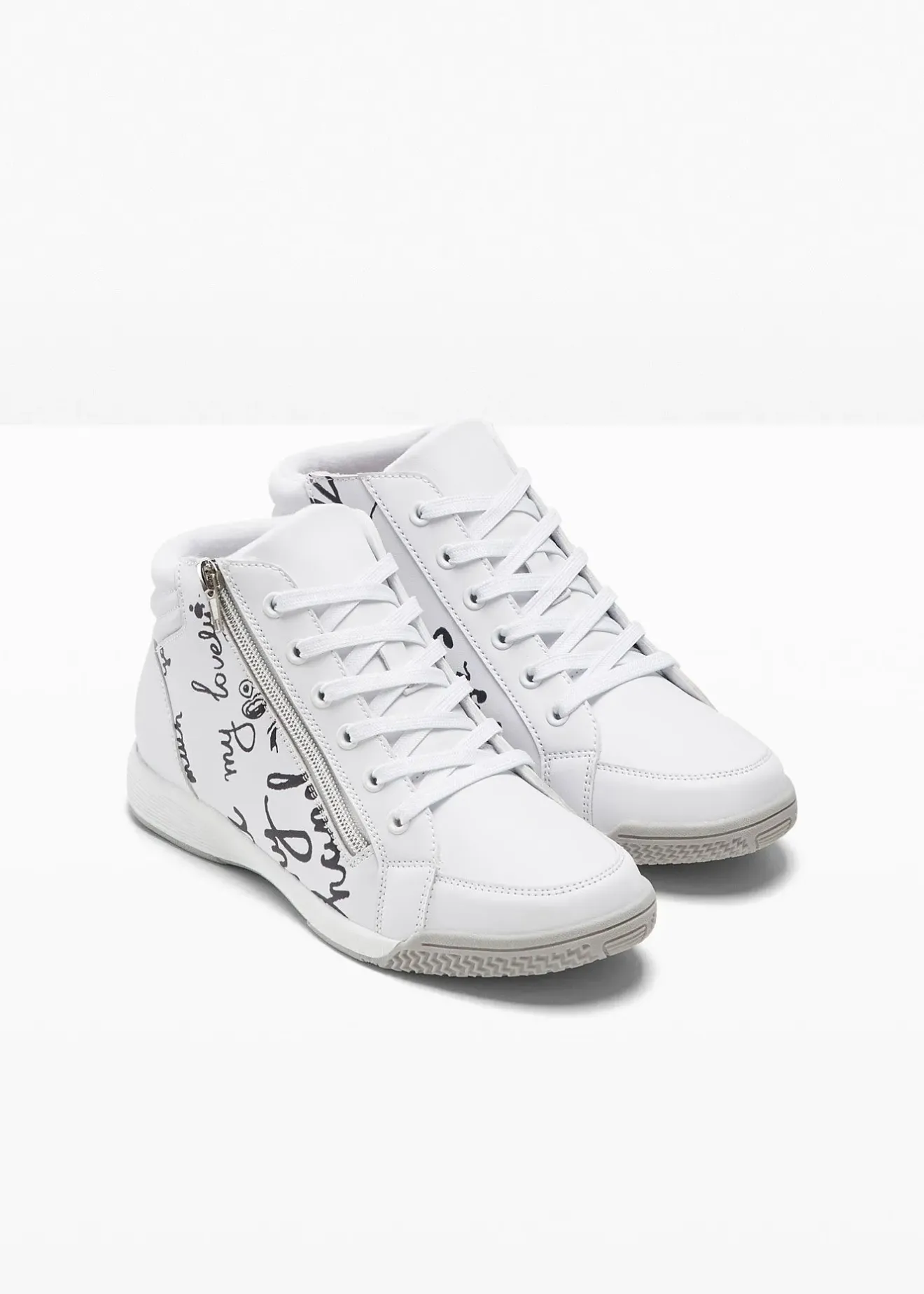 bonprix Baskets montantes zippées|Femme Filles·Sneakers|Sneakers