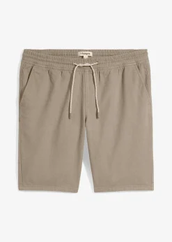 Homme bonprix Shorts|Pantalons|Bermuda 100% coton à taille élastiquée, Regular