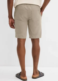 Homme bonprix Shorts|Pantalons|Bermuda 100% coton à taille élastiquée, Regular