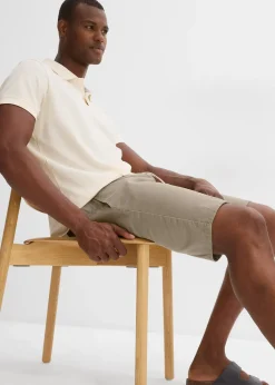 Homme bonprix Shorts|Pantalons|Bermuda 100% coton à taille élastiquée, Regular