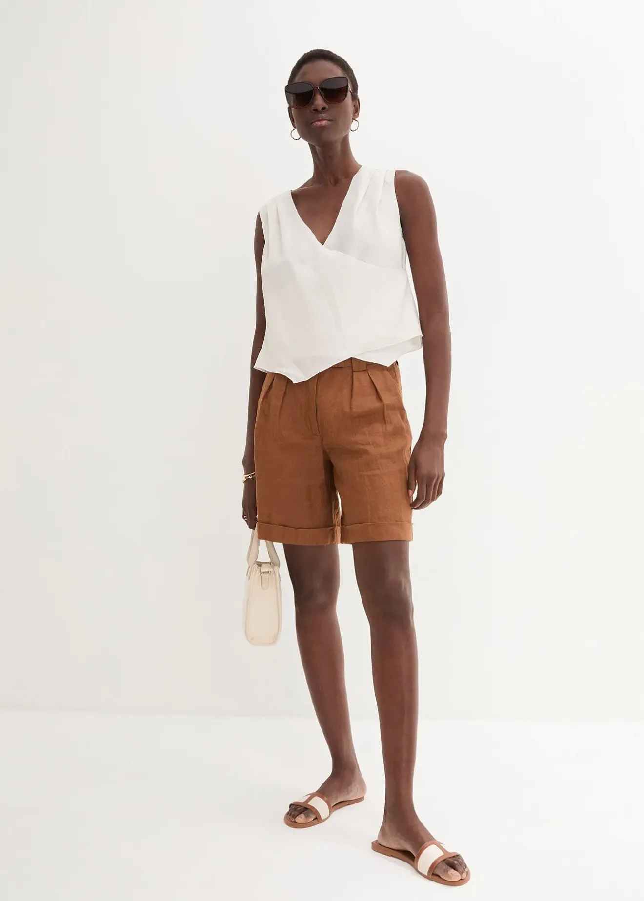 Femme bonprix Premium|Shorts|Bermuda 100 % lin