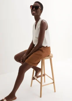 Femme bonprix Premium|Shorts|Bermuda 100 % lin