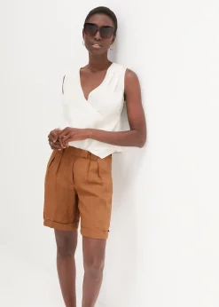 Femme bonprix Premium|Shorts|Bermuda 100 % lin