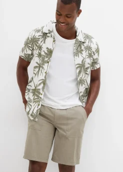 Homme bonprix Shorts|Pantalons|Bermuda à taille élastiquée, Regular