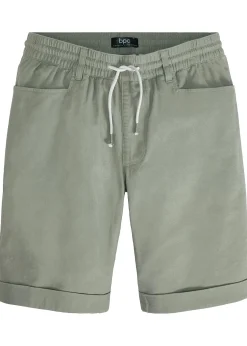 bonprix Bermuda à taille élastiquée en lin mélangé, Regular|Homme Shorts|Pantalons