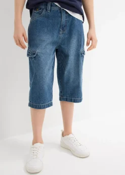 Enfant bonprix Vêtements Enfant|Garçons 9-16 Ans·Shorts|Bermuda ample en jean 100% coton