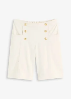 bonprix Bermuda avec boutons décoratifs|Femme Shorts|Pantalons