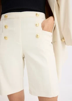 bonprix Bermuda avec boutons décoratifs|Femme Shorts|Pantalons