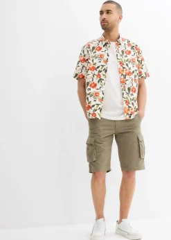 Homme bonprix Shorts|Pantalons|Bermuda cargo 100% coton, loose