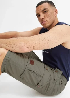 bonprix Bermuda cargo 100% coton, Regular|Homme Shorts|Pantalons