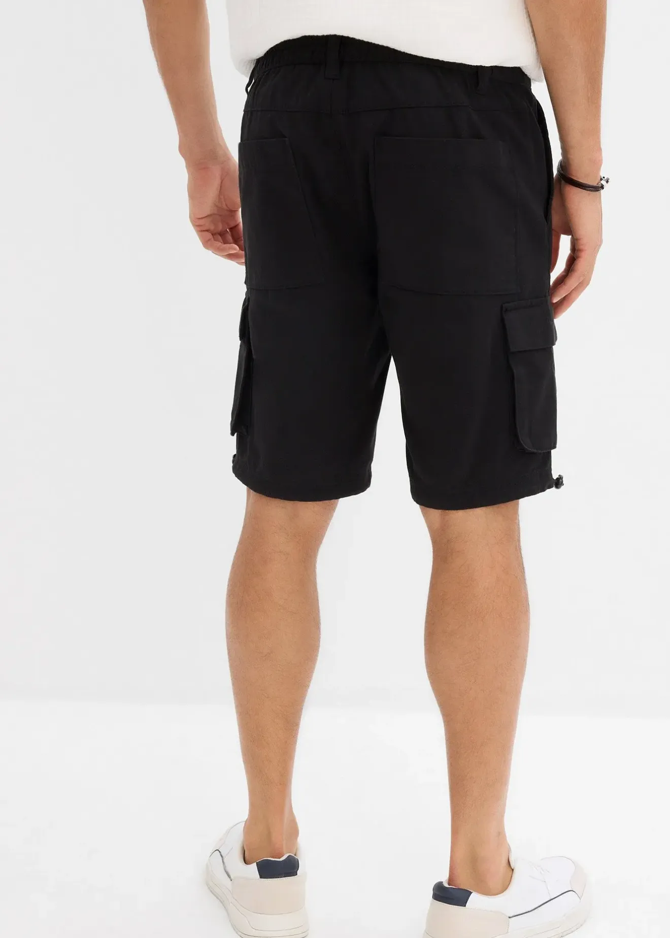 Homme bonprix Shorts|Pantalons|Bermuda cargo à taille élastiquée, regular
