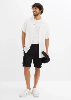 Homme bonprix Shorts|Pantalons|Bermuda cargo à taille élastiquée, regular