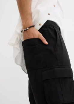 Homme bonprix Shorts|Pantalons|Bermuda cargo à taille élastiquée, regular