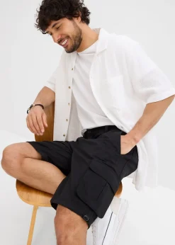 Homme bonprix Shorts|Pantalons|Bermuda cargo à taille élastiquée, regular