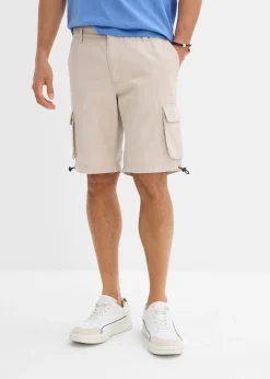 bonprix Bermuda cargo à taille élastiquée, regular|Homme Shorts|Pantalons