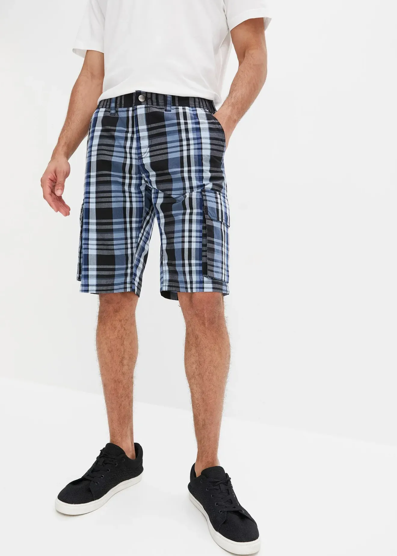 bonprix Bermuda cargo à taille élastiquée, Regular|Homme Shorts|Pantalons
