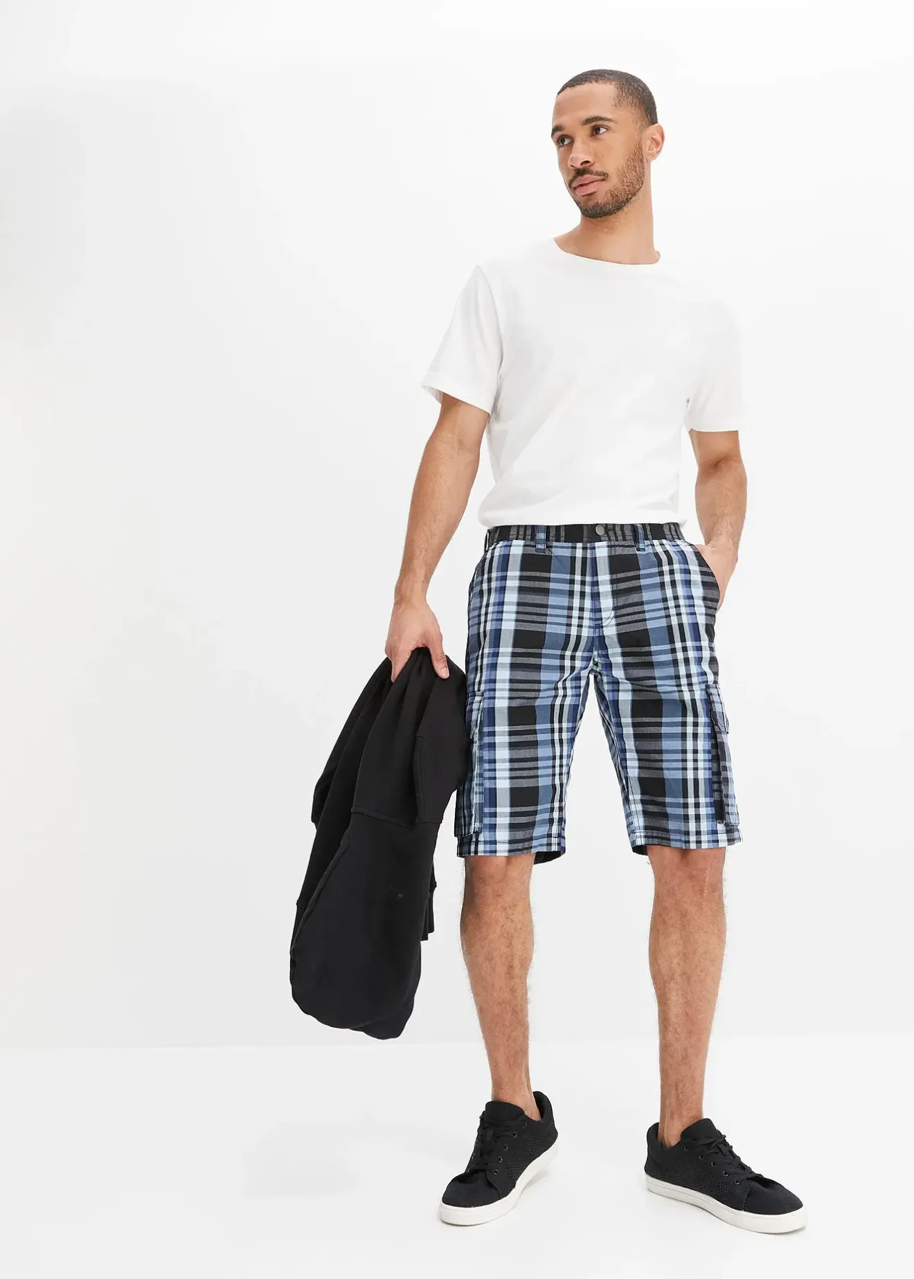 bonprix Bermuda cargo à taille élastiquée, Regular|Homme Shorts|Pantalons