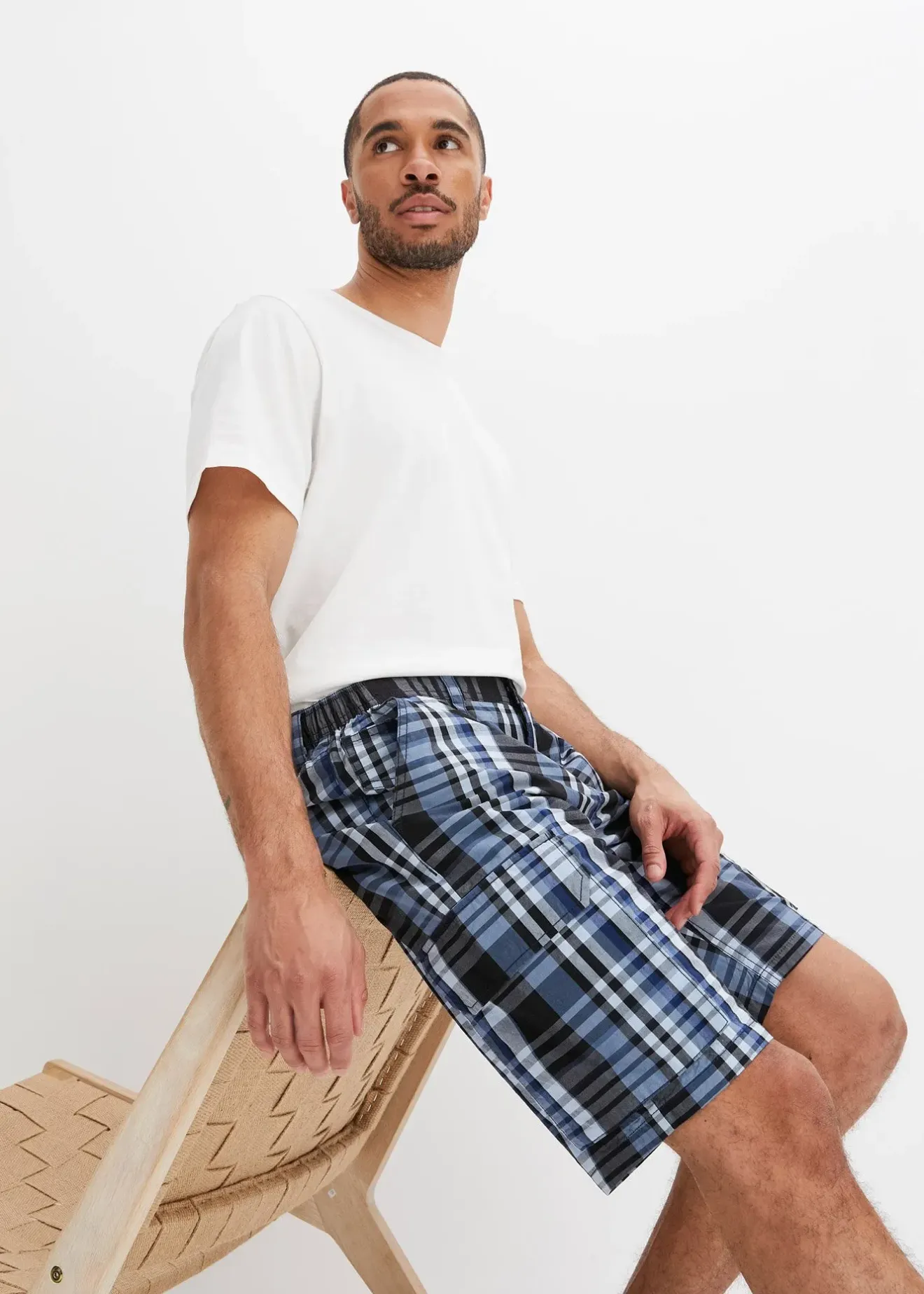 bonprix Bermuda cargo à taille élastiquée, Regular|Homme Shorts|Pantalons