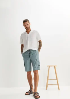 bonprix Bermuda cargo à taille élastiquée, Regular|Homme Shorts|Pantalons