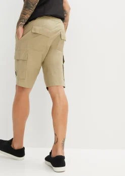 Homme bonprix Shorts|Pantalons|Bermuda cargo à taille élastiquée, Regular