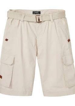 Homme bonprix Shorts|Pantalons|Bermuda cargo avec ceinture et taille élastiquée, Regular
