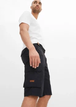 bonprix Bermuda cargo avec ceinture et taille élastiquée, Regular|Homme Shorts|Pantalons