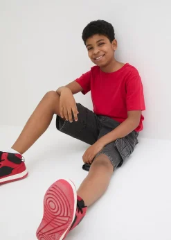 Enfant bonprix Vêtements Enfant|Garçons 9-16 Ans·Shorts|Bermuda cargo en jean à taille élastiquée, loose