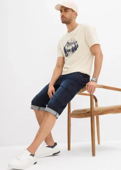 Homme bonprix Shorts|Jeans|Bermuda cargo en jean extensible, regular