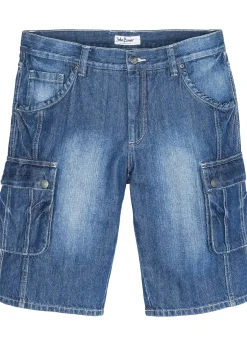 Homme bonprix Shorts|Jeans|Bermuda cargo en jean, regular
