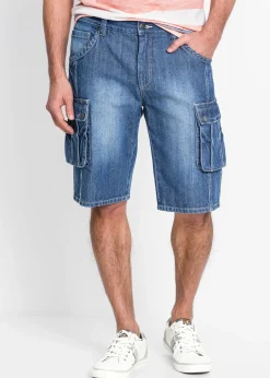 Homme bonprix Shorts|Jeans|Bermuda cargo en jean, regular