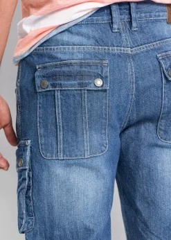 Homme bonprix Shorts|Jeans|Bermuda cargo en jean, regular