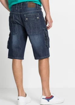 Homme bonprix Shorts|Jeans|Bermuda cargo en jean, regular