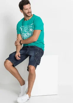 Homme bonprix Shorts|Jeans|Bermuda cargo en jean, regular