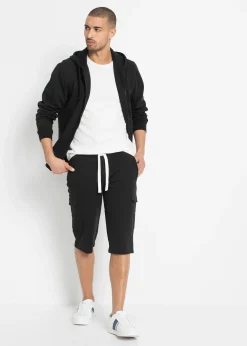bonprix Bermuda cargo en sweat 100% coton|Homme Shorts|Vêtements De Sport