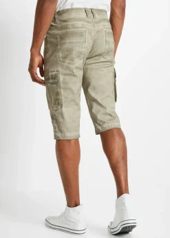 bonprix Bermuda cargo long extensible coupe confort, regular|Homme Shorts|Pantalons