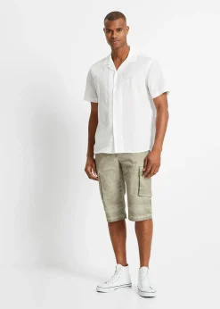 bonprix Bermuda cargo long extensible coupe confort, regular|Homme Shorts|Pantalons