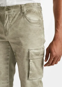 bonprix Bermuda cargo long extensible coupe confort, regular|Homme Shorts|Pantalons