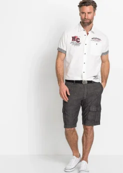 Homme bonprix Shorts|Pantalons|Bermuda cargo loose, 100% coton