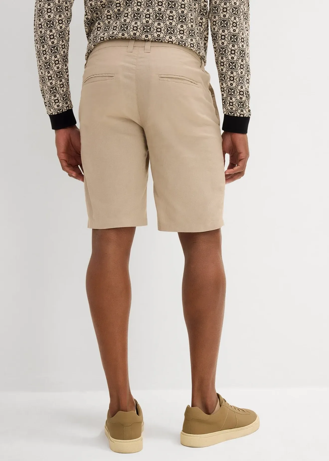 Homme bonprix Shorts|Pantalons|Bermuda chino en lin mélangé, Regular