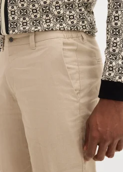 Homme bonprix Shorts|Pantalons|Bermuda chino en lin mélangé, Regular