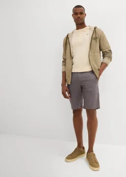 bonprix Bermuda chino en lin mélangé, Regular|Homme Shorts|Pantalons