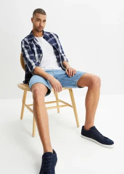 bonprix Bermuda classique en jean avec taille élastiquée|Homme Shorts|Jeans