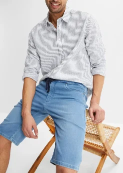 Homme bonprix Shorts|Jeans|Bermuda confortable en jean et molleton, Regular