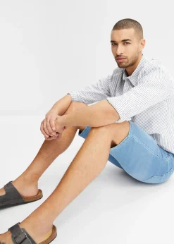 Homme bonprix Shorts|Jeans|Bermuda confortable en jean et molleton, Regular