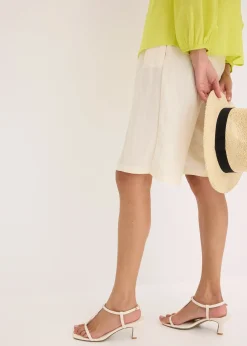 Femme bonprix Shorts|Pantalons|Bermuda doux en viscose mélangée